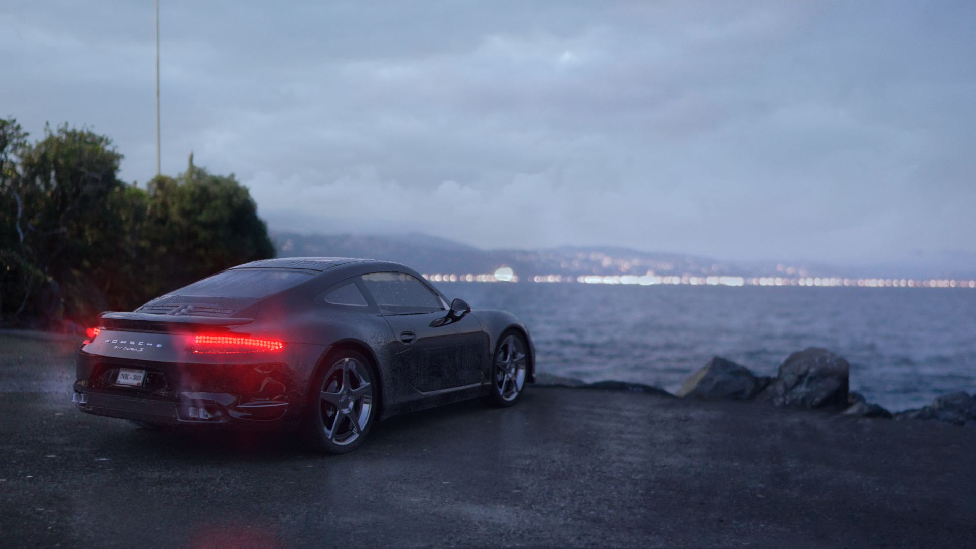 porche vfx mographics